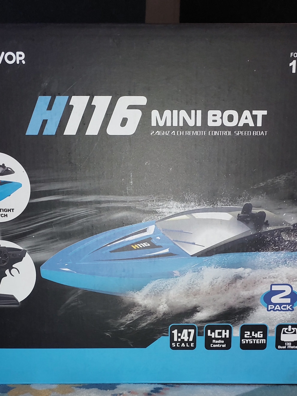 2 H116 Mini Boat Radio Control - Blue And Red